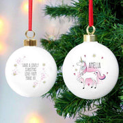 Personalised Unicorn Bauble - Myhappymoments.co.uk