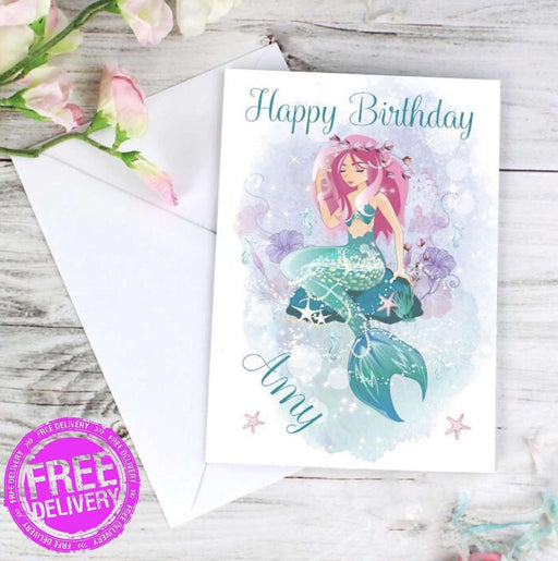 Personalised Mermaid Card - Myhappymoments.co.uk