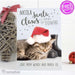 Personalised Rachael Hale Santa Claws Christmas Cat Card - Myhappymoments.co.uk