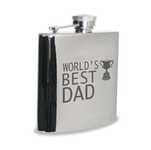 World's Best Dad Hip Flask - Myhappymoments.co.uk