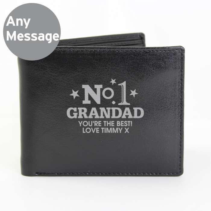 Personalised No.1 Leather Wallet - Myhappymoments.co.uk