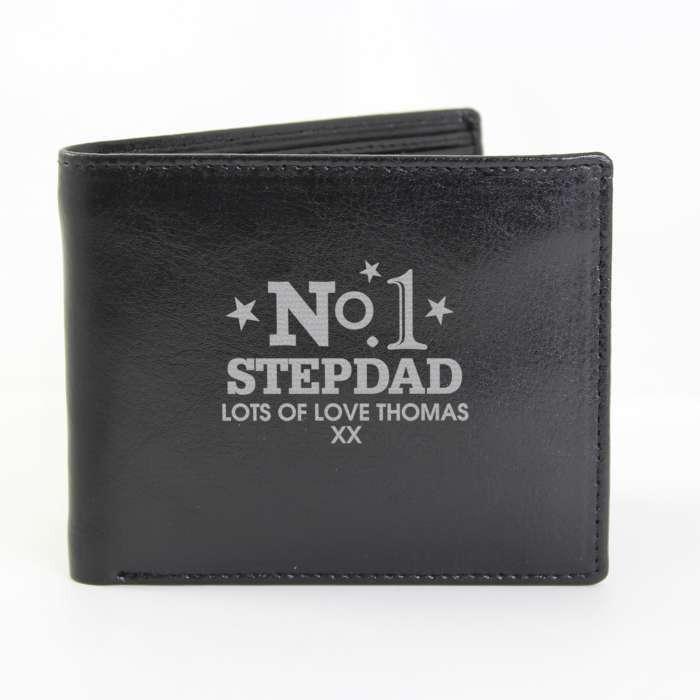 Personalised No.1 Leather Wallet - Myhappymoments.co.uk