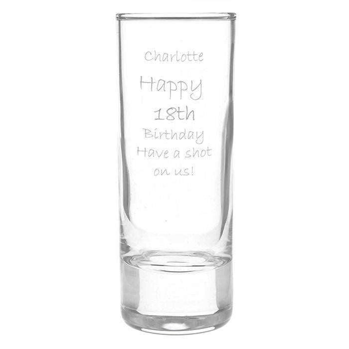 Personalised Shot Glass - Engraved - Myhappymoments.co.uk