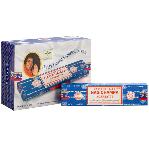Box of 12 Packs Of 40g Sai Baba Nagchampa Incense Sticks