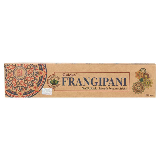 6 Packs Goloka Frangipani Organica Series Incense Sticks