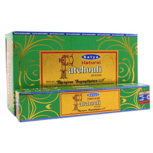 12 Packs of Natural Patchouli Incense Sticks by Satya