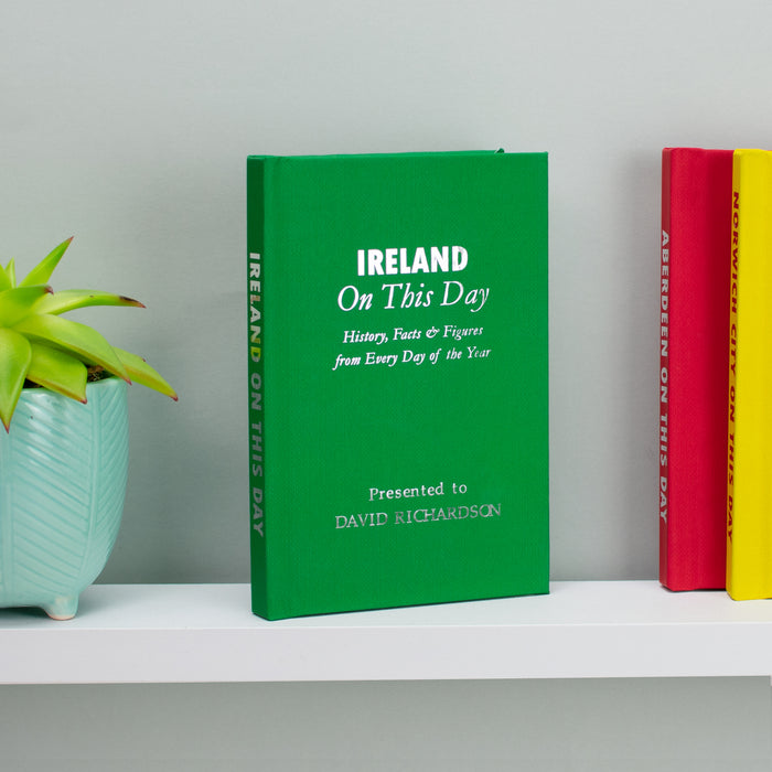 Personalised Ireland International Football On This Day Book