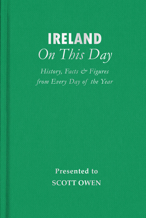 Personalised Ireland International Football On This Day Book