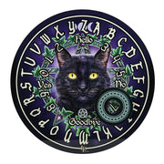 The Charmed One Cat Glass Spirit Board Table by Lisa Parker