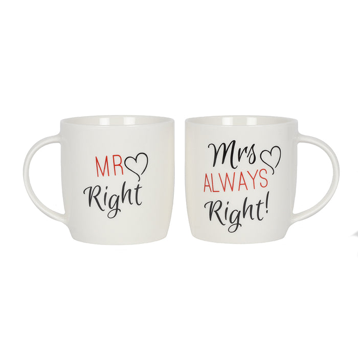 Set of 2 Mr &amp; Mrs Mugs