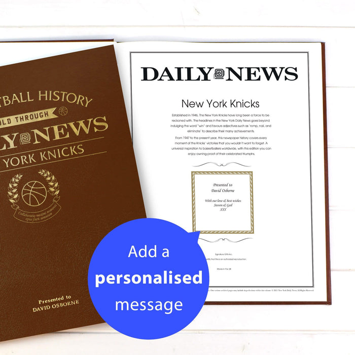 New York Knicks Baketball Newspaper Book