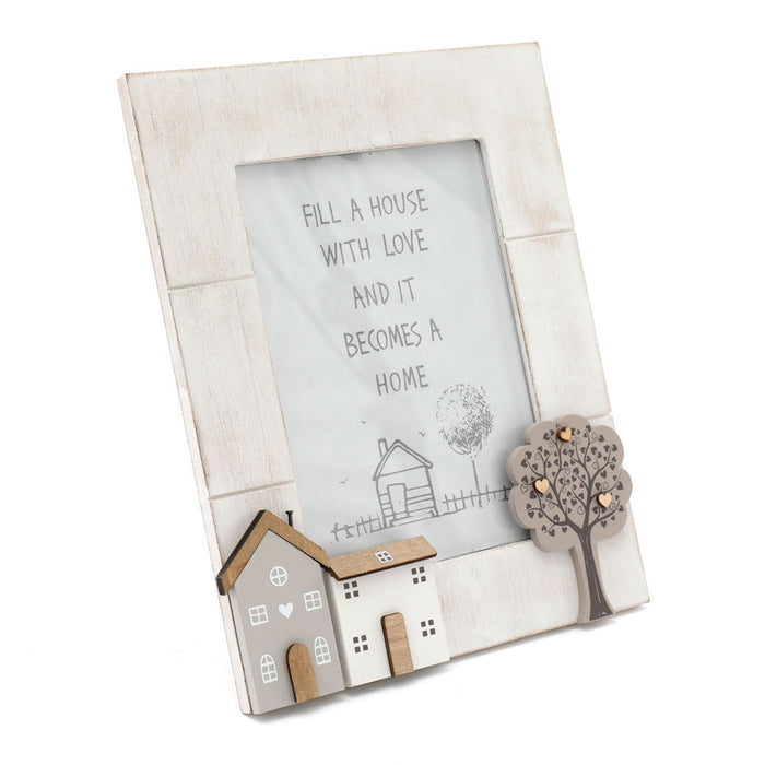 5x7in Wooden House Scene Picture Frame