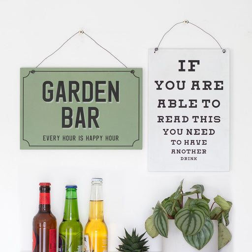 Garden Bar Hanging Sign