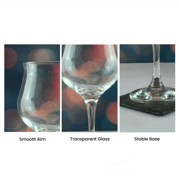 Engraved Wavy Red Wine Glass 12oz/354ml, Any Message Image 4