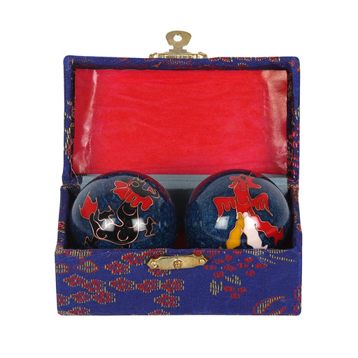 Pair of Blue Metal Stress Balls