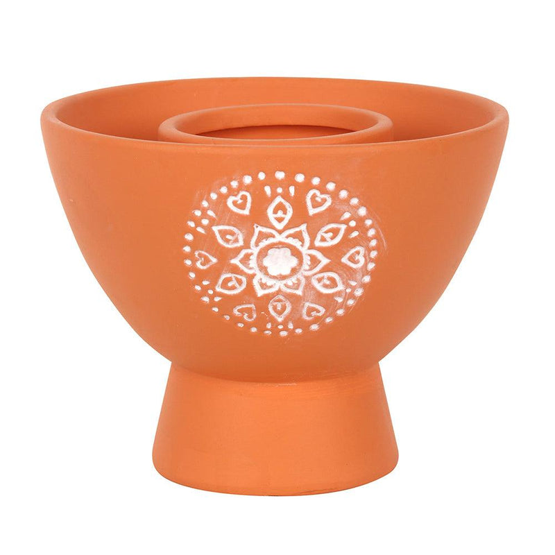 Mandala Terracotta Smudge Bowl