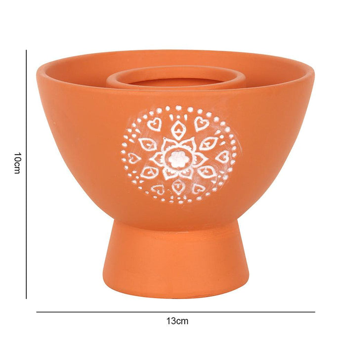 Mandala Terracotta Smudge Bowl