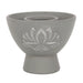 Grey Lotus Terracotta Smudge Bowl