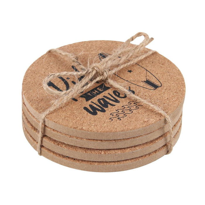Surf's Up Cork Coaster Set