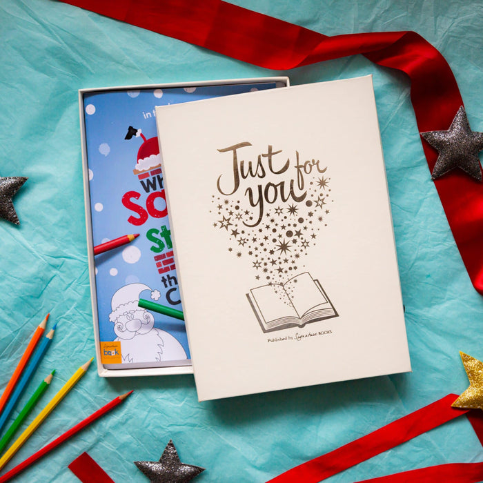 Personalised When Santa Got Stuck Up The Chimney Colouring Book