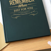 Personalised Just For You Newspaper Book