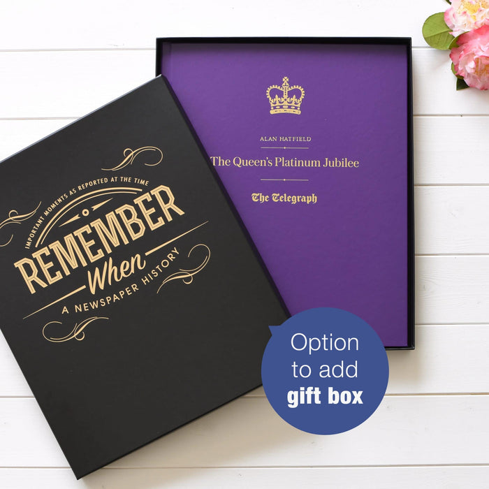 Telegraph Queen Elizabeth Jubilee Newspaper Book - Purple Leatherette