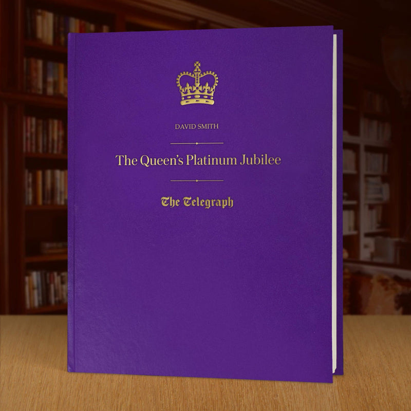 Telegraph Queen Elizabeth Jubilee Newspaper Book - Purple Leatherette
