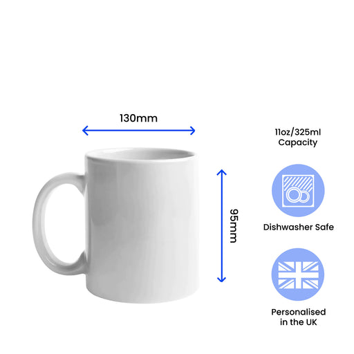 Personalised Hot Drinks Mug with Colour Band Design Image 2