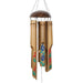 Painted Hibiscus Bamboo Wind Chime