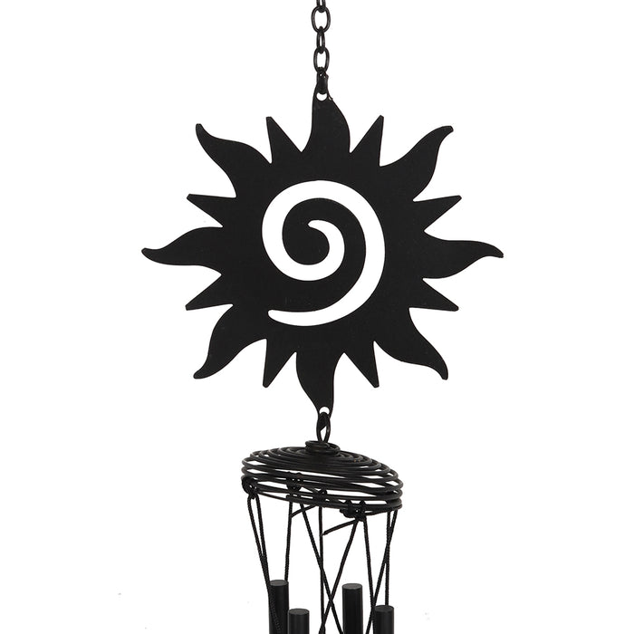 Black Sun Cutout Windchime