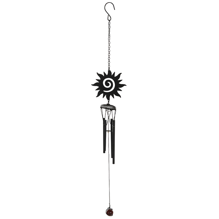 Black Sun Cutout Windchime