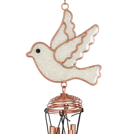 Flying White Dove Wind Chime