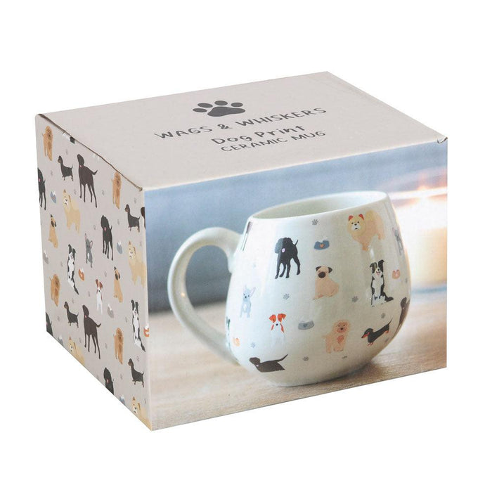 Dog Print Rounded Mug
