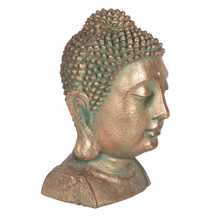 Verdigris Effect 41cm Garden Buddha Head